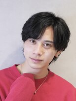 コンフィデンス 新宿3rd(confidence)&nbsp;メンズセンターパートニュアンスパーマ緩めパーマツーブロック