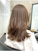 ヘルシースタイルふんわりカールレイヤーカットショコラアッシュ