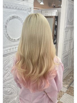 ハイエクステンション 京都駅前店(Hi-Extension) ブロンド×ピンク▼miho043
