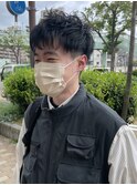 men'sナチュラルパーマ×刈り上げマッシュショート
