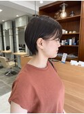 ショートボブ/丸いショートボブ/インナーカラー/夏目寧々