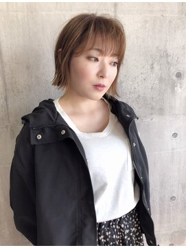 レフバイイルカ 北見(lef by ilka) 【ボブ】切りっぱなしパツっとボブ