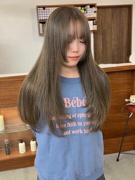 リヴ ウメダ(LIV umeda) オリーブベージュ/ブリーチ/ダブルカラー【梅田】