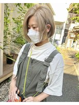 オグジュアリー 表参道(aux.) ミニボブ×ミルクティーベージュ