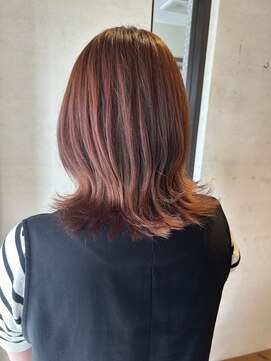 ココカラヘアー ニコ(cococara hair nico) チェリーピンク/ブリーチなし/くびれボブ/艶髪