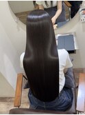 髪質改善 スーパーロング ワンレングス レイヤー 韓国風巻き