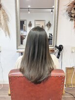 ヘアメイク アンフィ(amphi)&nbsp;ダブルカラーなしトーンアップ＆デザインベージュカラー..~*＊.