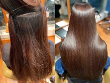 高濃度水素ストレートの実力2.不自然にピンピンしない、自然なストレートが叶う