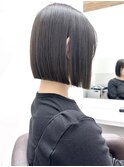 首元スッキリ乾かしてまとまる縮毛矯正ボブ