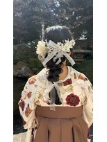 クォーターシーズンズ 茗荷谷(QUARTER SEASONS)&nbsp;袴　編みおろしヘアアレンジ