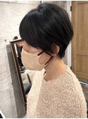 レイヤーボブハイライトカラーミルクティーベージュ