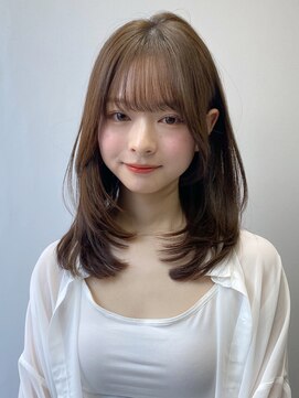エトラ 渋谷店(etora) 前髪 ワンホンレイヤー ダークブルー レイヤーカット"