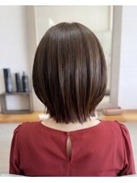 フーガ 新越谷蒲生店(fuuga)&nbsp;大人可愛いツヤ感☆白髪染めでも暗くならない鮮やかオレンジボブ