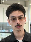 原宿メンズパーマルーズショートアクティブショートツイスパ緩め