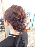 編み込みロングなみアレンジ【ヘアセット　立川/立川南　浴衣】