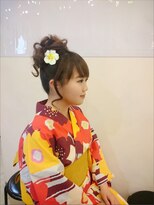 ラパン 美容室&nbsp;華やかかわいい浴衣ヘア