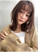 Lien☆小顔シースルーバング×レイヤー外ハネミディ　立川