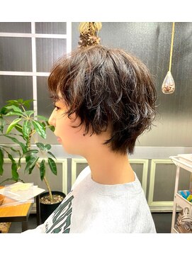 ポタム 東中野(potamu) マッシュショートにパーマ