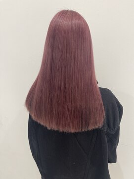 ハイブ 金沢(Hive) 10代20代プラムピンク韓国ツヤカラー髪質改善ツヤ髪スタイル