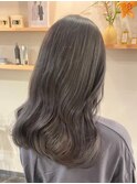 ダブルカラーブルーアッシュグレージュカラーレイヤーカット