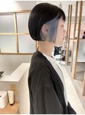 "久保田"ミニボブ地毛風縮毛矯正ストレートワイドバング