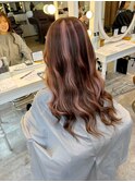 ボブから80本エクステでハイライト風ロングに♪