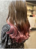 ピンクブラウングラデーションカラー