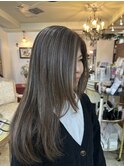 20代30代ベージュ髪質改善カラー韓国ヘア透明感