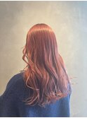 見惚れるほど鮮やかなヘアカラー オレンジ/ピンク系