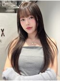 韓国ヘア/髪質改善トリートメント/縮毛矯正/顔まわりカット/前髪