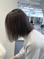 ボブグレージュ/細めハイライト/白髪ぼかし/表参道/原宿