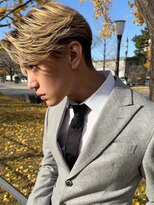 アンサー 渋谷(ANSWER)&nbsp;メンズバレイヤージュカラーハイライト刈り上げセンターパート