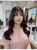 ミニウルフレイヤーカット顔周り前髪韓国ミディアムロング北千住