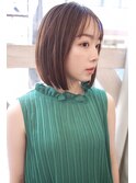 切りっぱなしボブ/酸性ストレート美髪/髪質改善/前下がりボブ