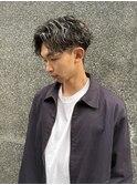 【圧倒的立体感】波巻きパーマ×ホワイトハイライト