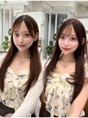韓国風小顔カット×シースルーバング
