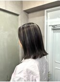 くびれヘア/暗めカラー/アプリコットオレンジ/縮毛矯正