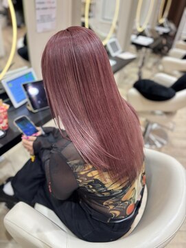 アーチバイケンジ(arch by kenje) くすみピンクカラー/ロングヘア/平塚美容室/ブリーチカラー