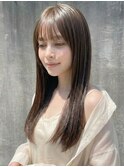 酸性ストレート×髪質改善。透明感カラーで魅せる至高の艶髪