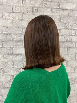 サロンジオ 本厚木(salon the O's) ピンクベージュ/ミディアムストレート/おしゃれ女子ウルフ