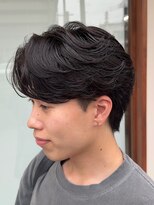 クオル 立川(QOL)&nbsp;フェザーパーマニュアンスパーマセンターパートメンズカット