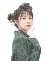 アース 上野店(HAIR&MAKE EARTH)&nbsp;ゆるくしゅお団子アレンジ【EARTH上野店】