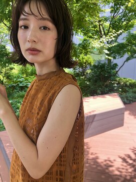 スピンヘアワークス(Spin Hair Works) ハイライト_外ハネ_シースルーバング