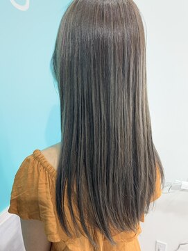 マイロ(MYRO) 透け感 シンプルストレート アッシュグレージュ