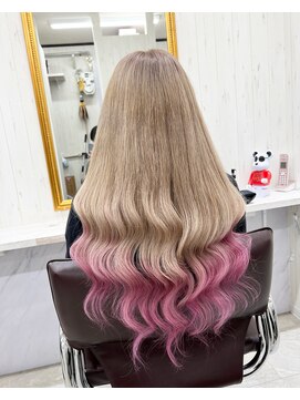 ディーシー 池袋(D.C) ミルクティー/シールエクステ/ピンクカラー/ケアブリーチ