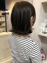キャアリー(Caary)&nbsp;福山美容室caary大人気イルミナカラー肩上ボブマットグレージュ