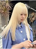 ホワイトベージュカラーダブルカラーグレージュカラーブリーチ