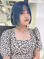 アルバム 渋谷パルコ(ALBUM)&nbsp;オーシャンブルーボブ_グレーベージュレイヤーロング_59321