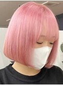 ペールピンク☆[新宿駅/切りっぱなしボブ/エアリーロング]