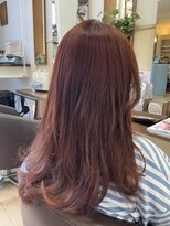 コアフィールフィス(COIFFURE fils)&nbsp;新規お得クーポンあり【見附　今町】ゆるふわオレンジピンクヘア